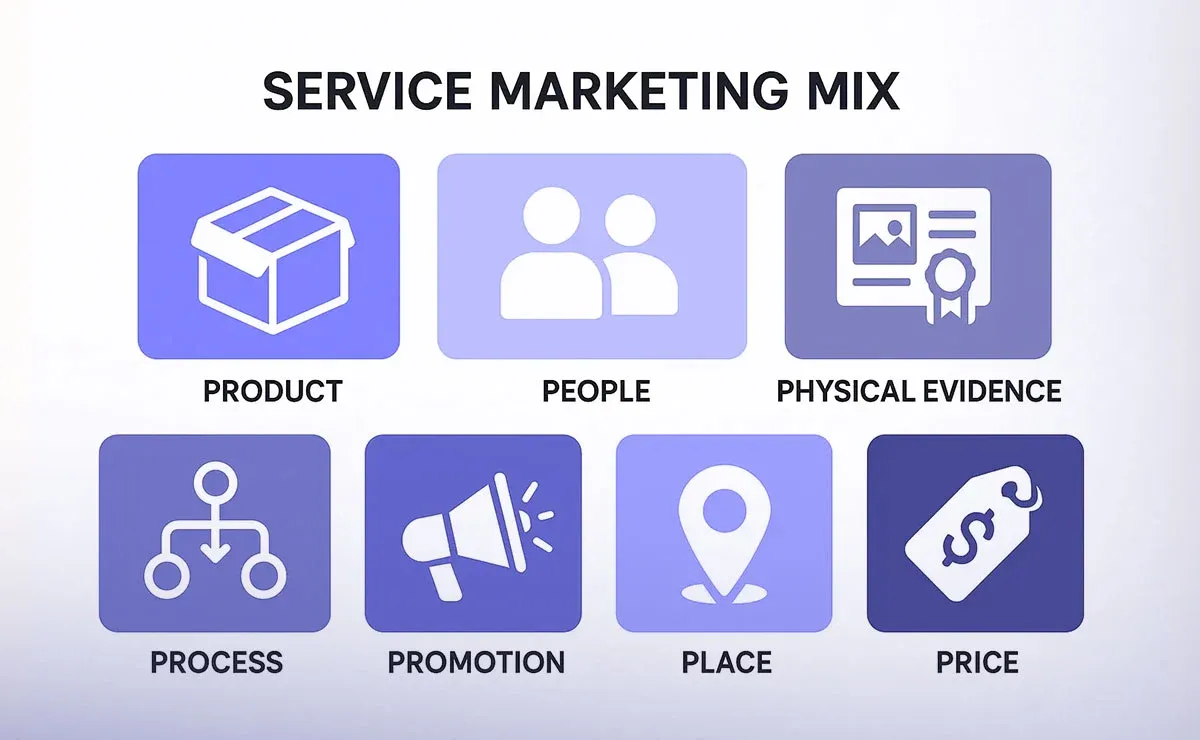 What are the 7Ps of Service Marketing?