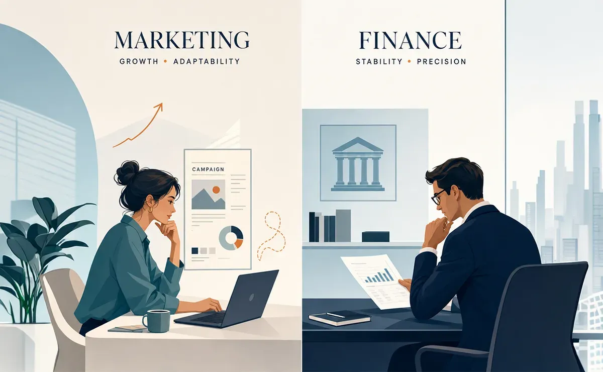 Advantages and Challenges of a Career in Marketing vs. Finance