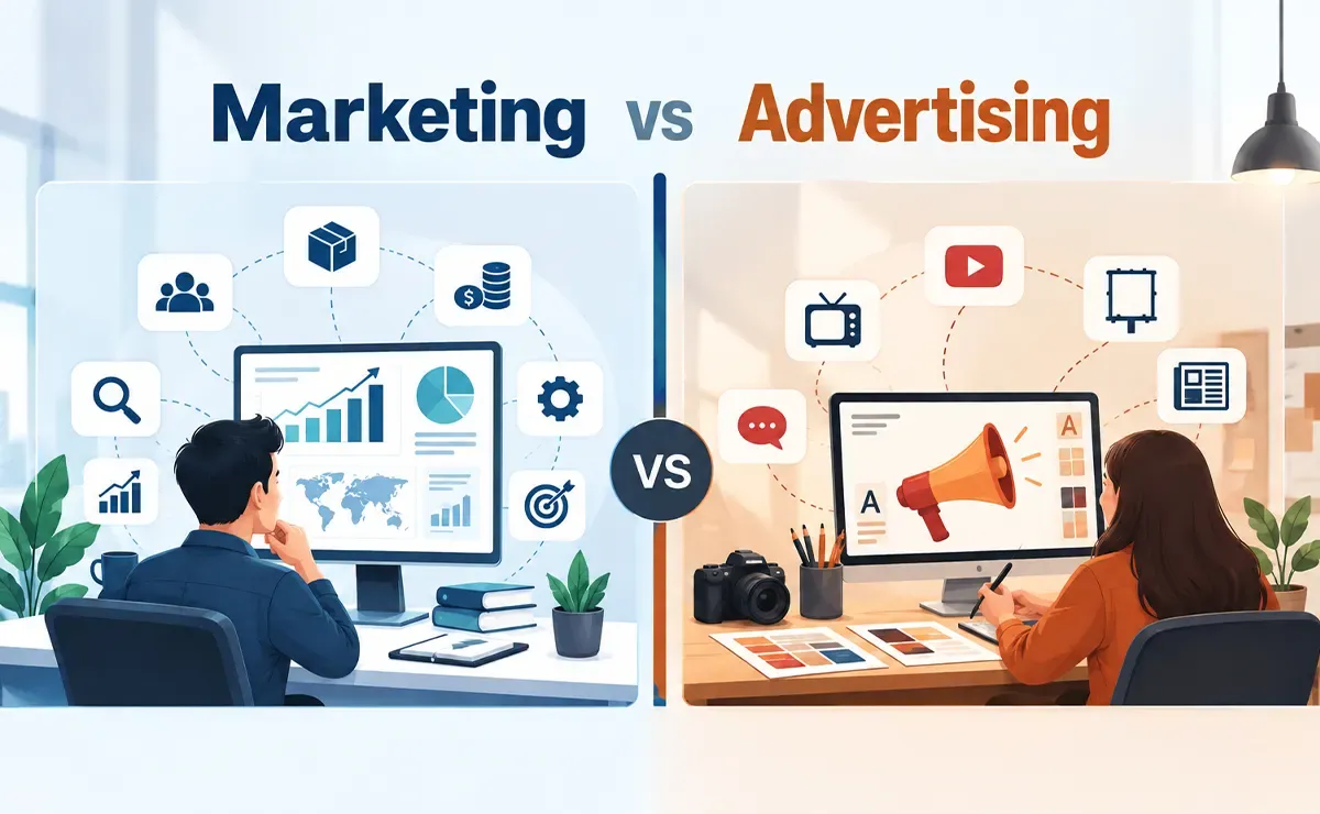 Marketing vs. Advertising: What's the Difference?